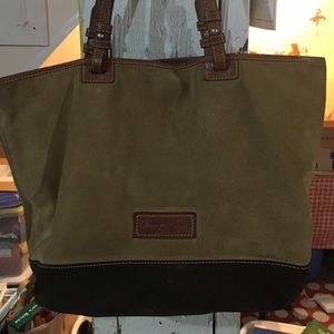 Dooney and Bourke suede shoulder bag.